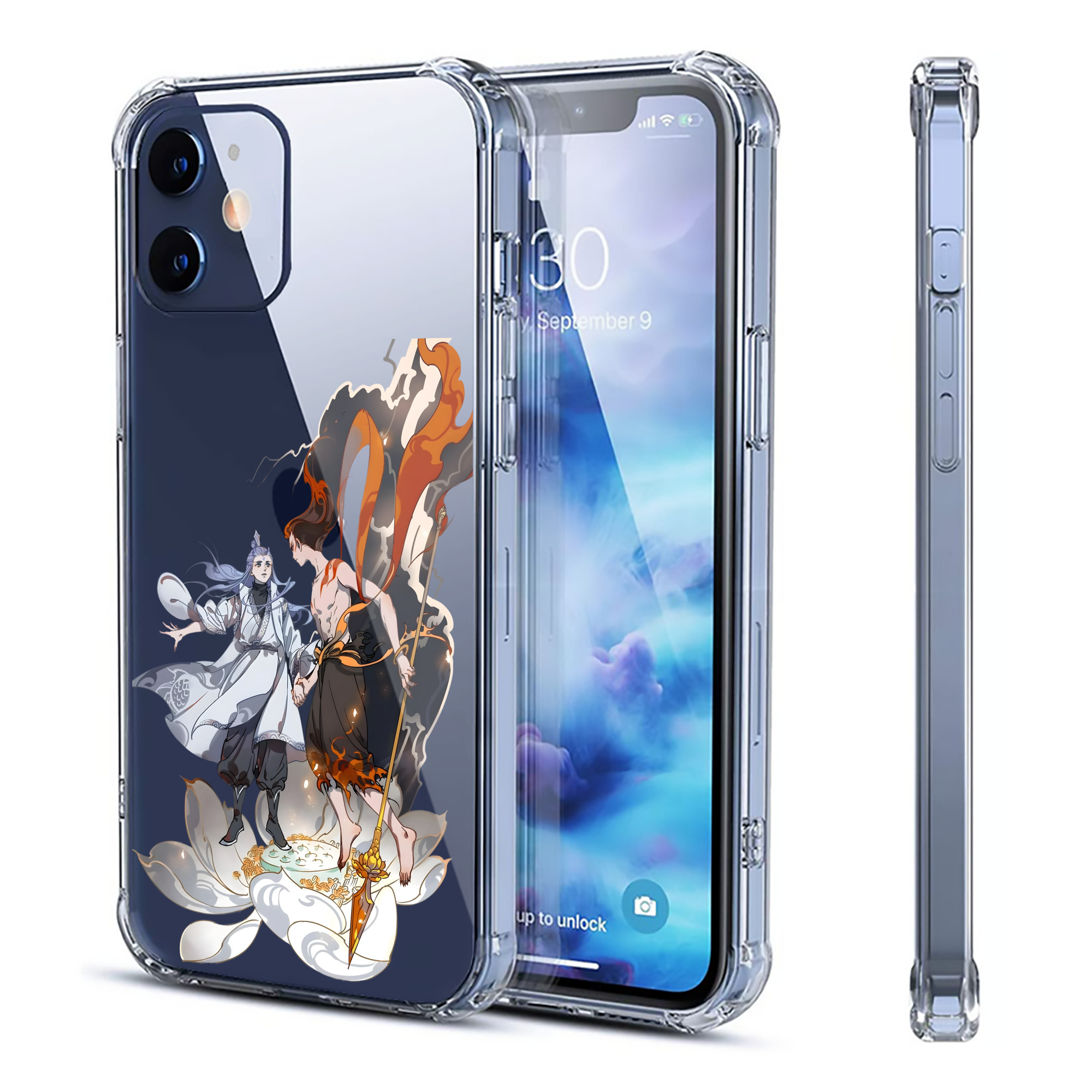 （画像用） Ne Zha 2 ナタ 魔童の大暴れ 【iPhone 12シリーズ対応】透明スマホケース（クリアソフトケース）